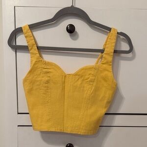 Abercrombie & Fitch Yellow Crop Top